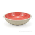 Set Dinner Stoneware Glaze Tunggal - Merah Muda